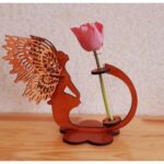 Laser Cut Angel Flower Stand CDR File - Dezin