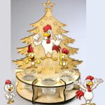 Laser Cut Christmas tree with glasses - Dezin