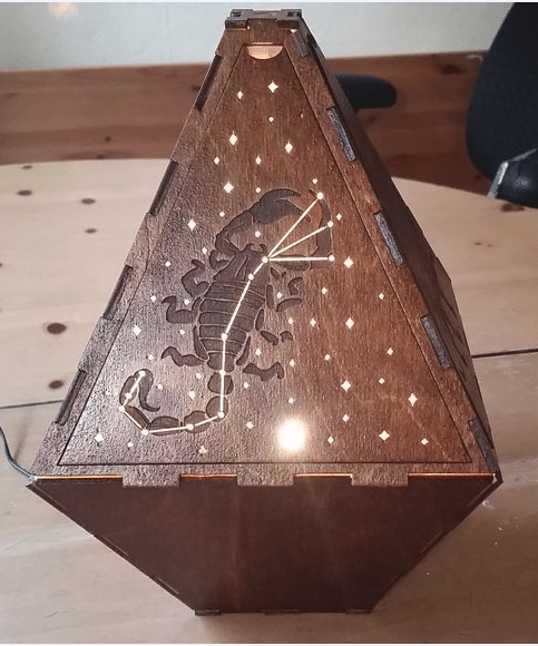 Laser Cut Constellation Lamp 3mm Birch Plywood - Dezin