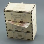 Laser Cut Money Bank Safe with Sliding Cover CDR File - Dezin
