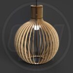 Laser Cut Pendant Light Chandelier Lamp CDR File - Dezin
