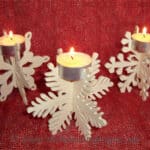 Laser Cut Snowflake Candle Holder CDR File - Dezin