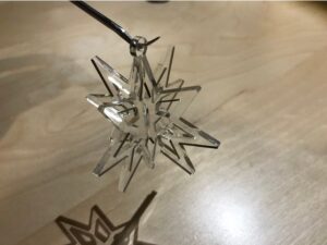 Laser Cut Two Part Snowflake Ornament Free AI File