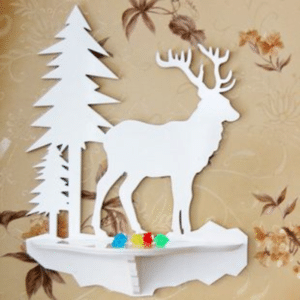 Laser Cut Wall Shelf Deer Free CDR Vectors Art