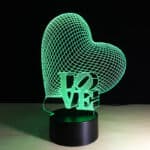 Love Heart Night Light 3D illusion - Dezin