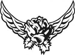 Roses And Wings Download For Print Or Laser Engraving Machines Free CDR File - Dezin