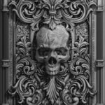Skull in Victorian frame 3d Print Files STL - Dezin