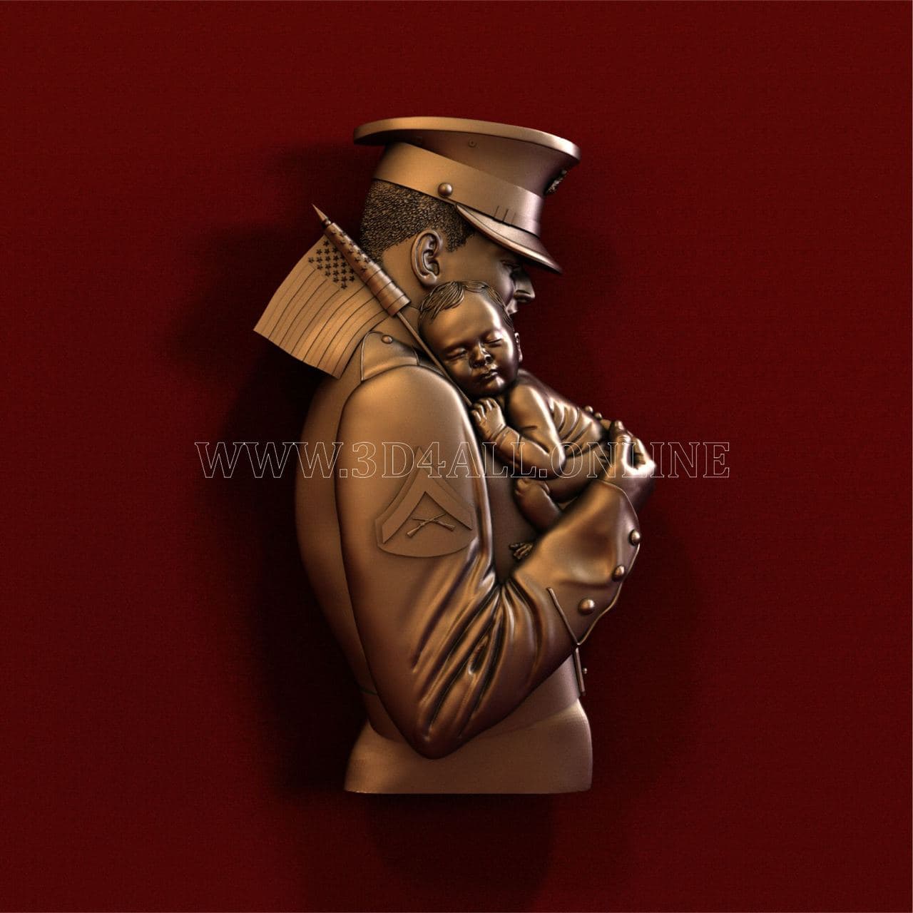 Download soldier and child 3d Print Files STL - Free DXF SVG Vector Files