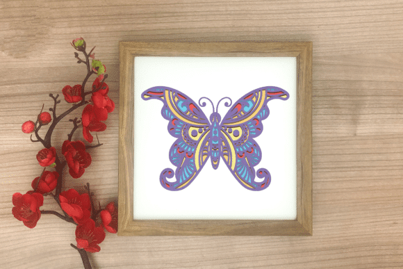 Download 3D Butterfly Mandala Svg, 3D Layered Svg Cut Files - Dezin ...