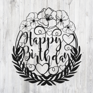 Laser engraved happy birthday heart illusion lamp vector file free ...