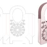 Cardboard_handle_bag_with_mandala_stencil_die_cut_template - Dezin