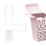 Cardboard_obelisk_box_with_luxury_line_stencil_die_cut_template - Dezin