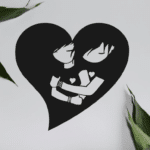 Couple wall art, Heart wall decor - Dezin