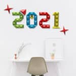 DIY Papercraft 2021 New Year Wall Decor - Dezin
