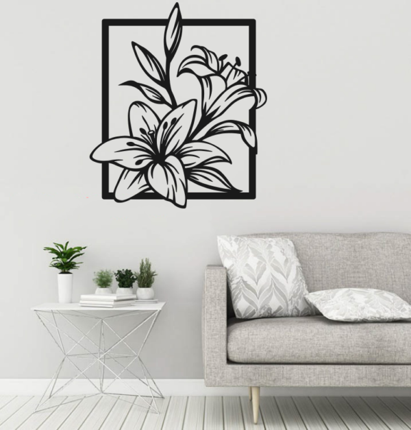 Flower Frame Wall Decor Vector File - Dezin