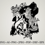 Fox Clipart SVG Ai PDF DXF EPS Vector File - Dezin