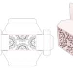 Hanging_hexagonal_packaging_with_mandala_stencil_die_cut_template - Dezin