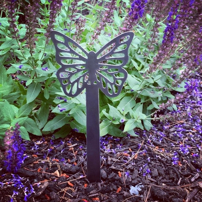 Laser Cut Butterfly Garden Stake Garden Decoration DXF File - Dezin