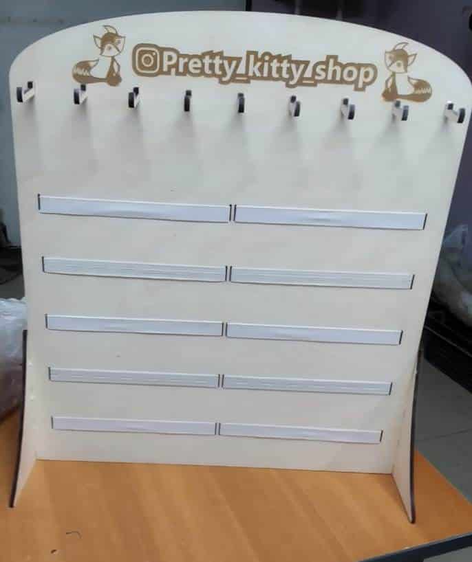 Laser Cut Display Rack for Key chains Badges Brooches 6mm - Dezin