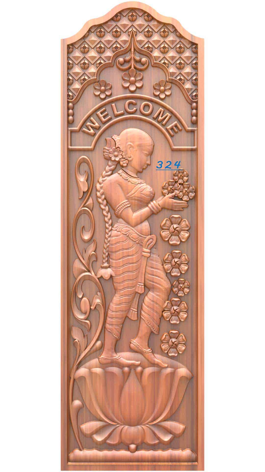 Laser Cut Door Relief Design 324 - Dezin