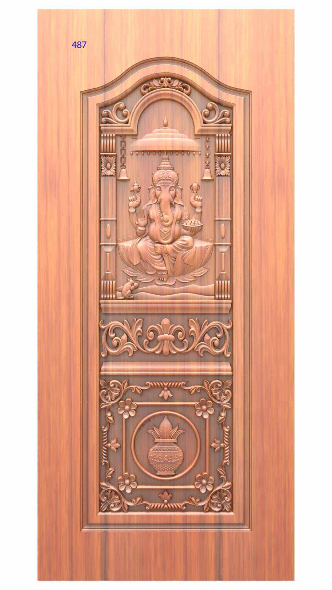 Laser Cut Door Relief Design 487 - Dezin