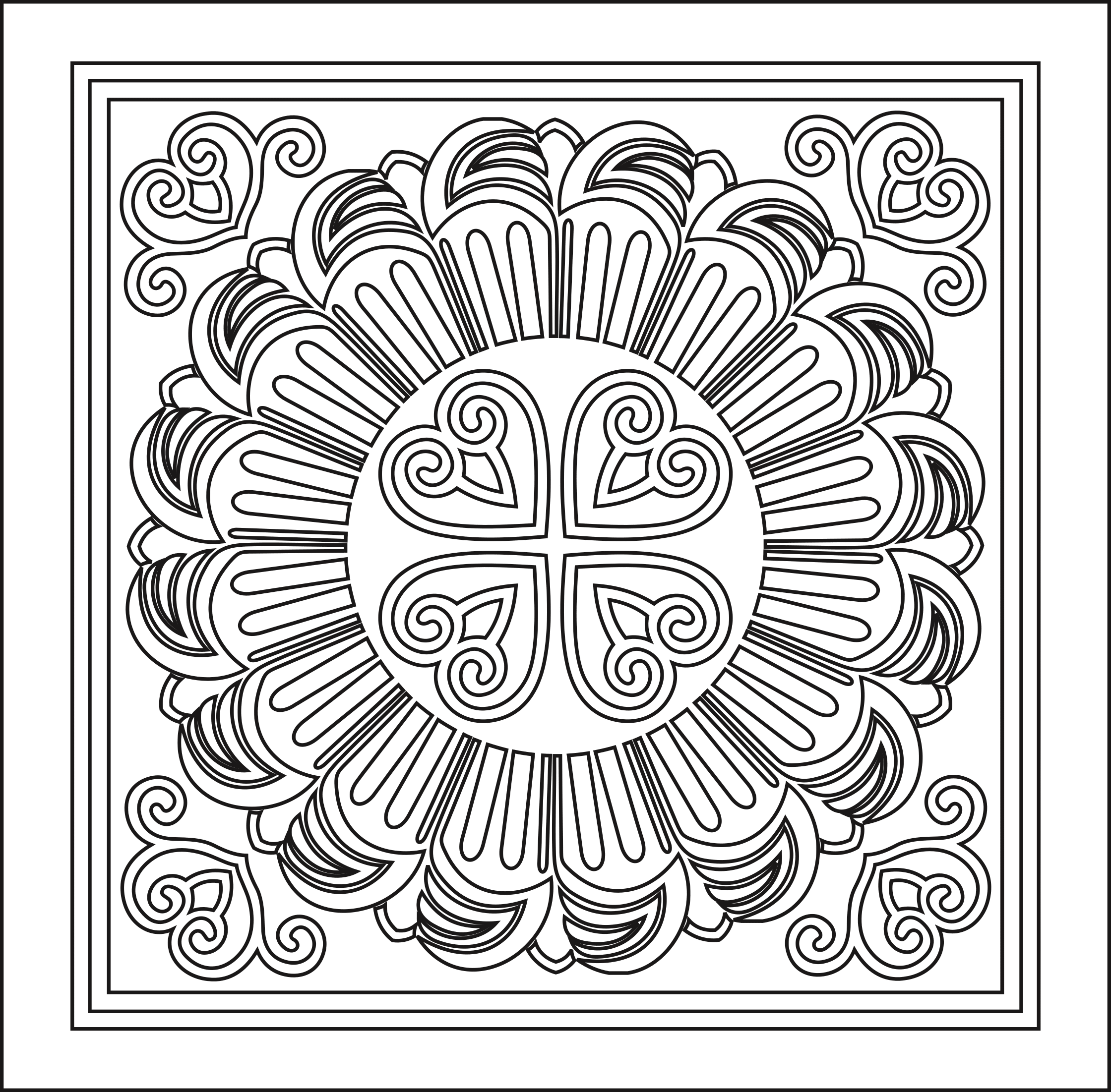 Laser Cut Pattern of Square Panel 13 CDR File Free Vector - Dezin