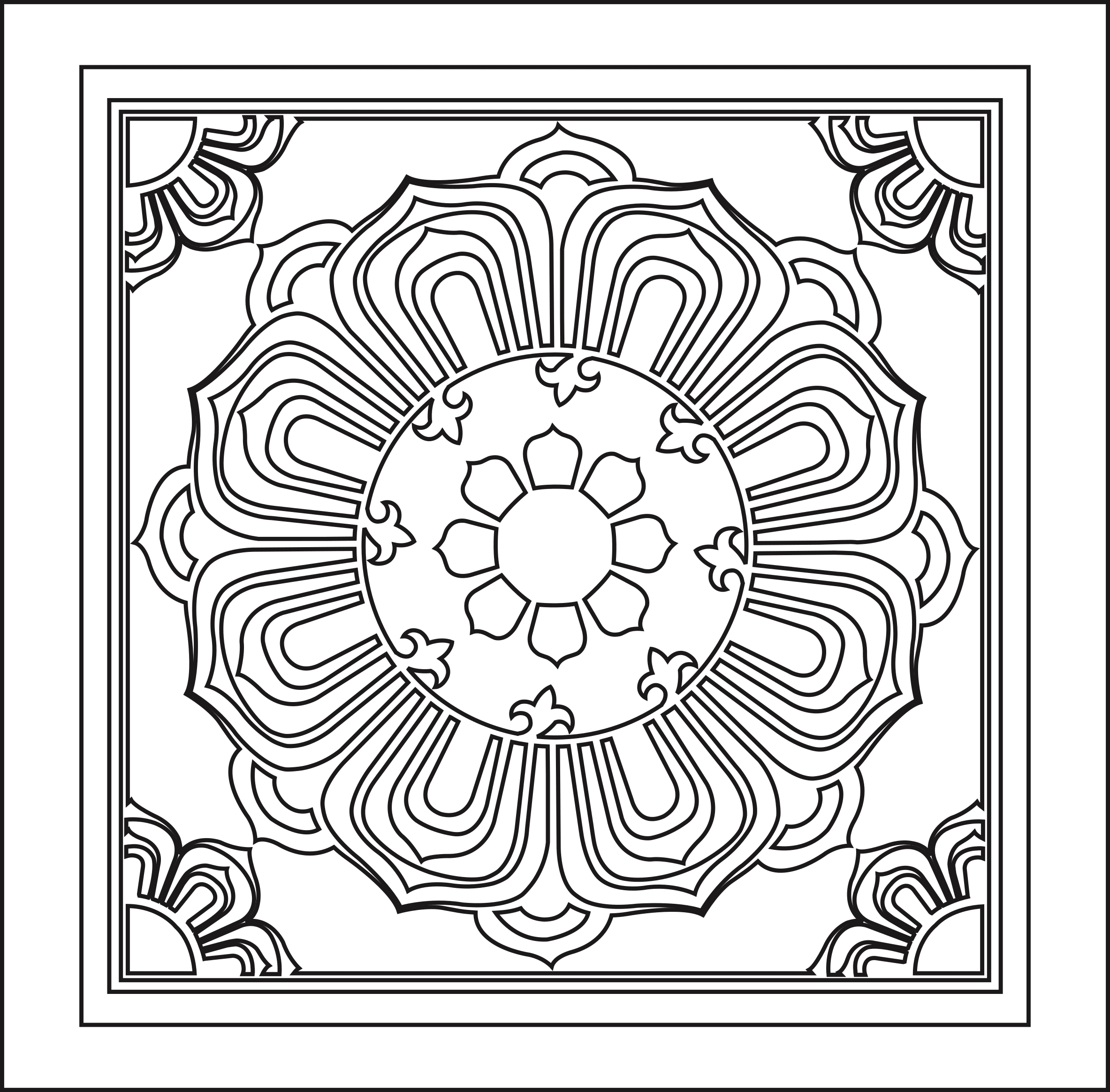 Laser Cut Pattern of Square Panel 8 CDR File Free Vector - Dezin