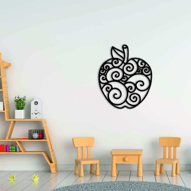 Mandala Apple Metal Art - Mandala Metal Art, Apple Metal Art - Dezin