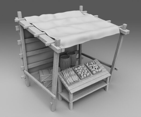 Market Stall 3 Free 3D Print Files - Dezin