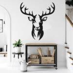 Metal Deer Wall Art, Deer Wall Decoration, Metal Wall Sign - Dezin