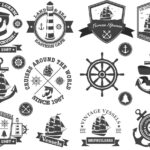 Nautical Logo Design Set CDR EPS SVG Vector File - Dezin