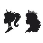 Princess Stencil Silhouettes Free Vector - Dezin