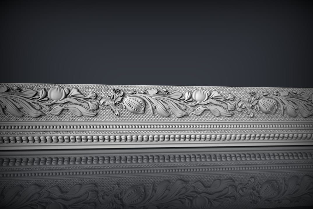 Royal Border 3D STL Model For CNC Router, Relief Woodworking 01 - Dezin