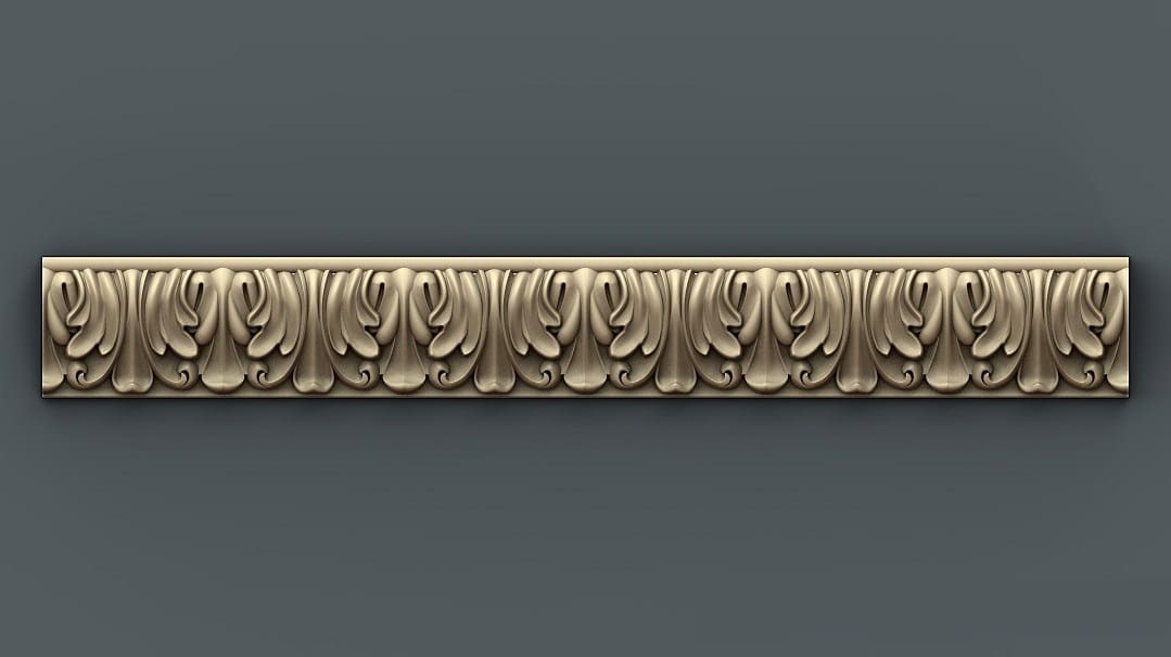 Royal Border 3D STL Model For CNC Router, Relief Woodworking 025 - Dezin
