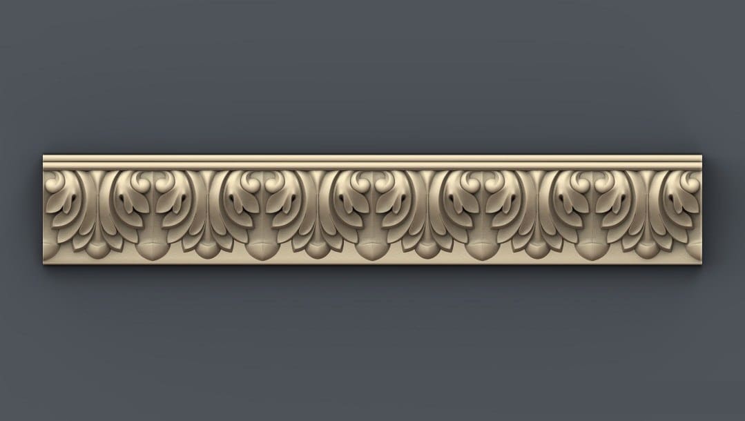 Royal Border 3D STL Model For CNC Router, Relief Woodworking 044 - Dezin