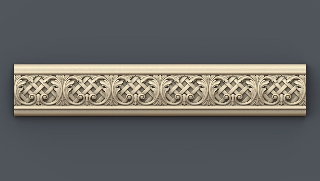 Royal Border 3D STL Model For CNC Router, Relief Woodworking 047 - Dezin
