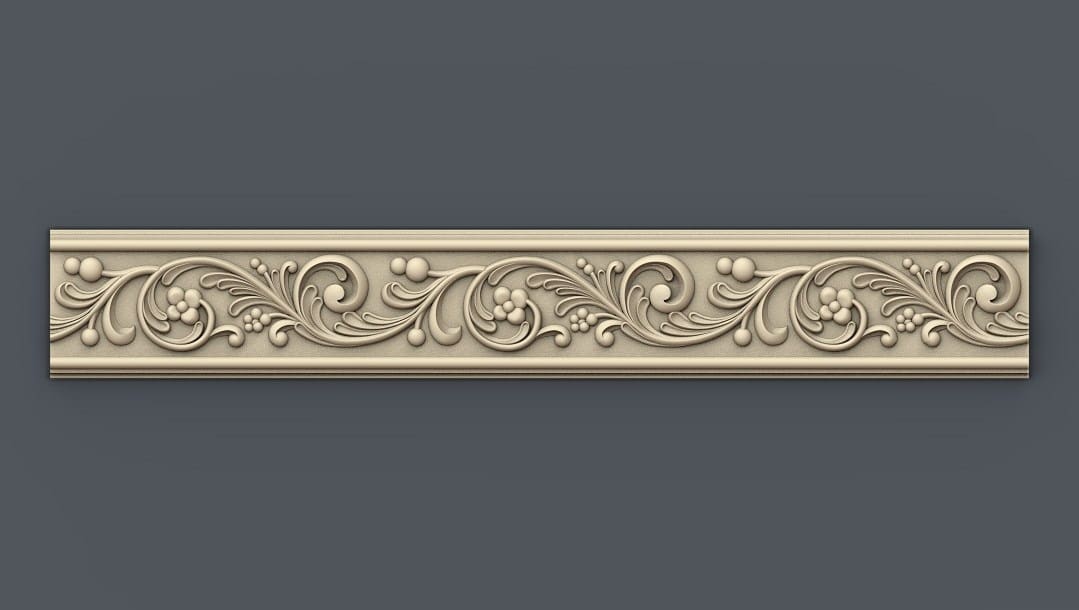 Royal Border 3D STL Model For CNC Router, Relief Woodworking 048 - Dezin