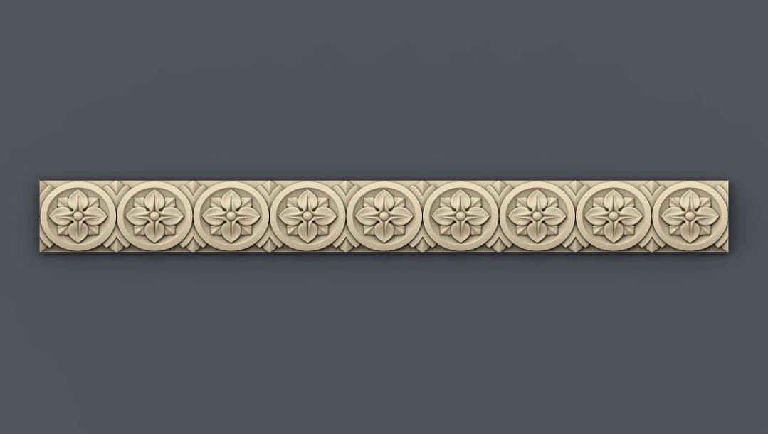 Royal Border 3D STL Model For CNC Router, Relief Woodworking 049 - Dezin