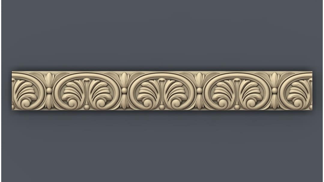 Royal Border 3D STL Model For CNC Router, Relief Woodworking 050 - Dezin