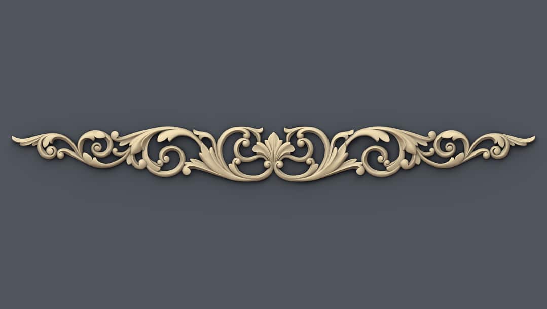 Royal Border 3D STL Model For CNC Router, Relief Woodworking 130 - Dezin