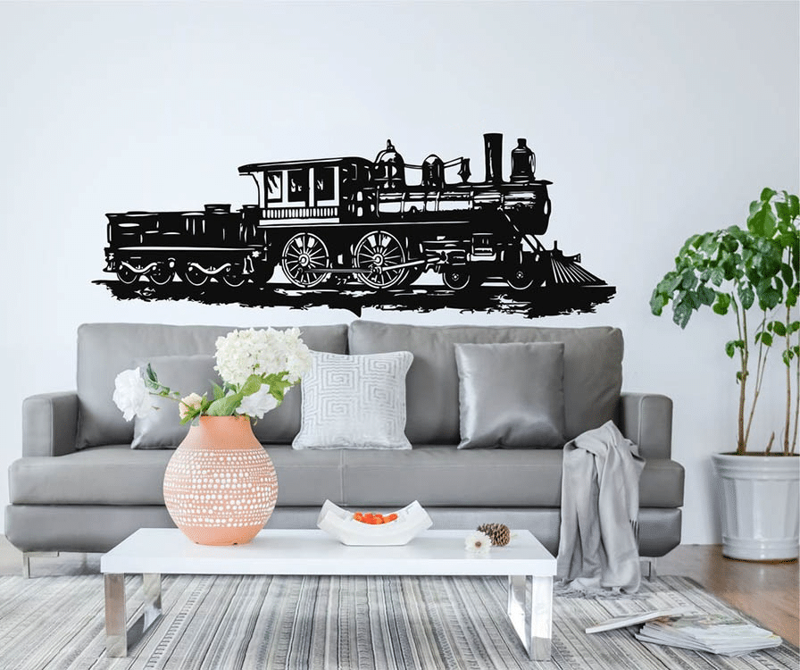 Train Wall Decor Vector File - Dezin