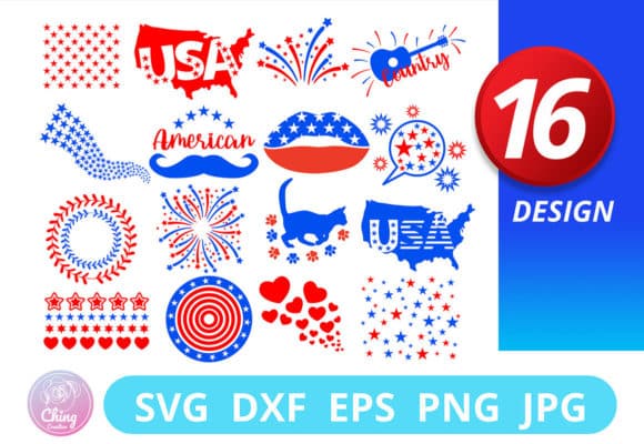 4th of July SVG America Patriotic SVG Vector File - Dezin