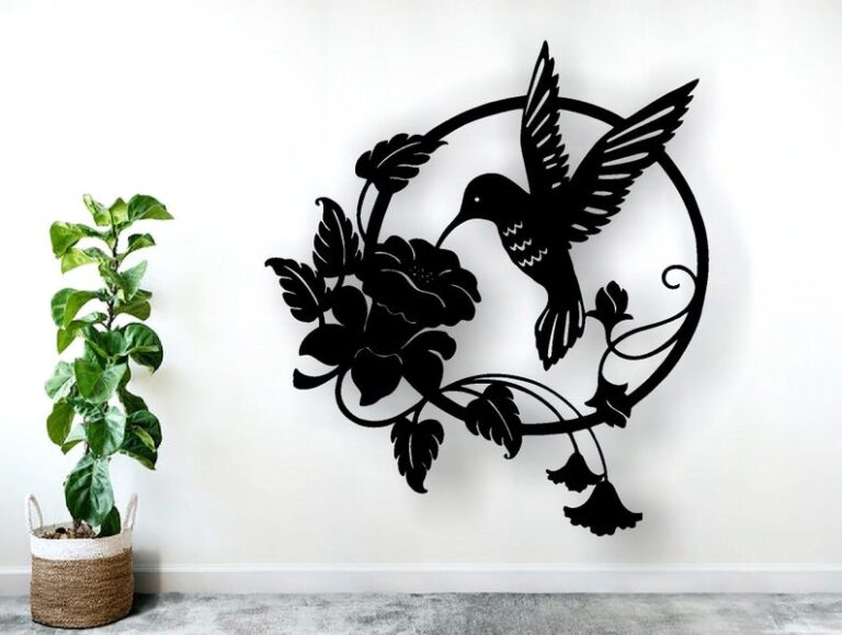 American Hummingbird, painel vector Laser cut files - Dezin