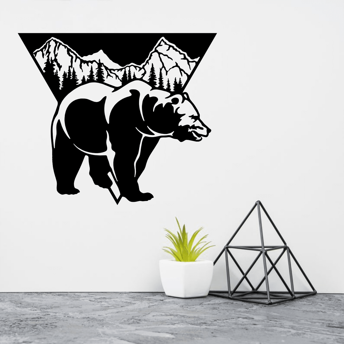 Bear Mountain Pyramid Wall Decor Panel Free Vector - Dezin