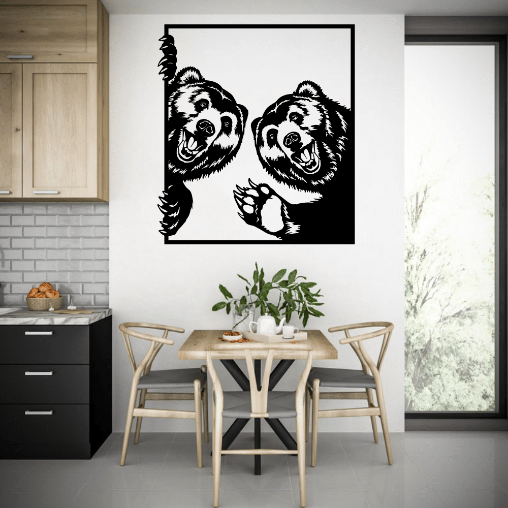 Bear Wall Panel, Wall Decor Free Vector - Dezin