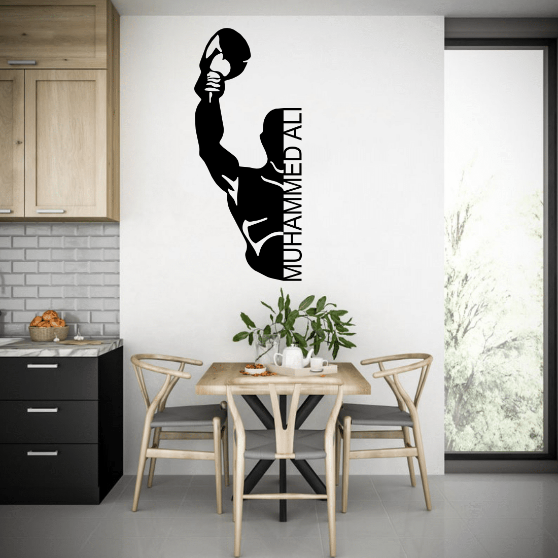 Boxer Man Wall Decor, Wall Art Free Vector - Dezin