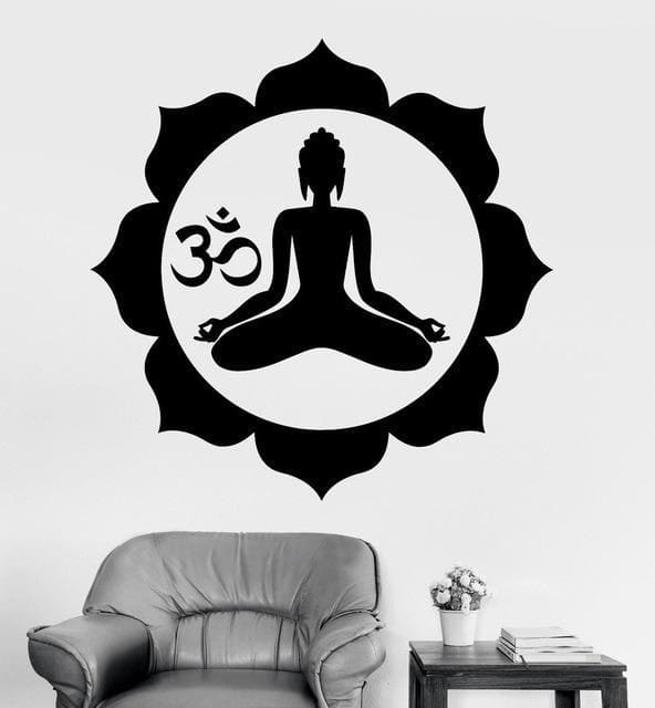 Buddha Circle Metal Wall Art, Metal Wall Decor - Dezin