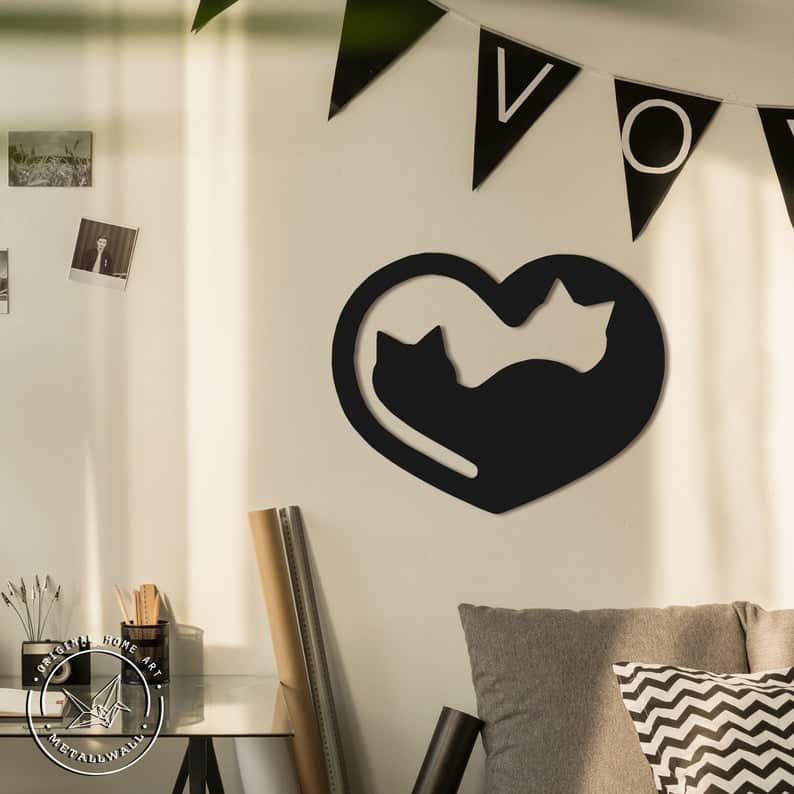Cats Home Decor Signs Wall Hanging Free Vector - Dezin