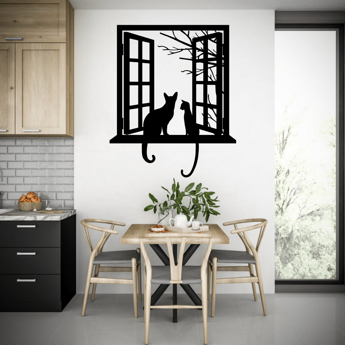 Cats Wall Decor, Wall Art Free Vector - Dezin