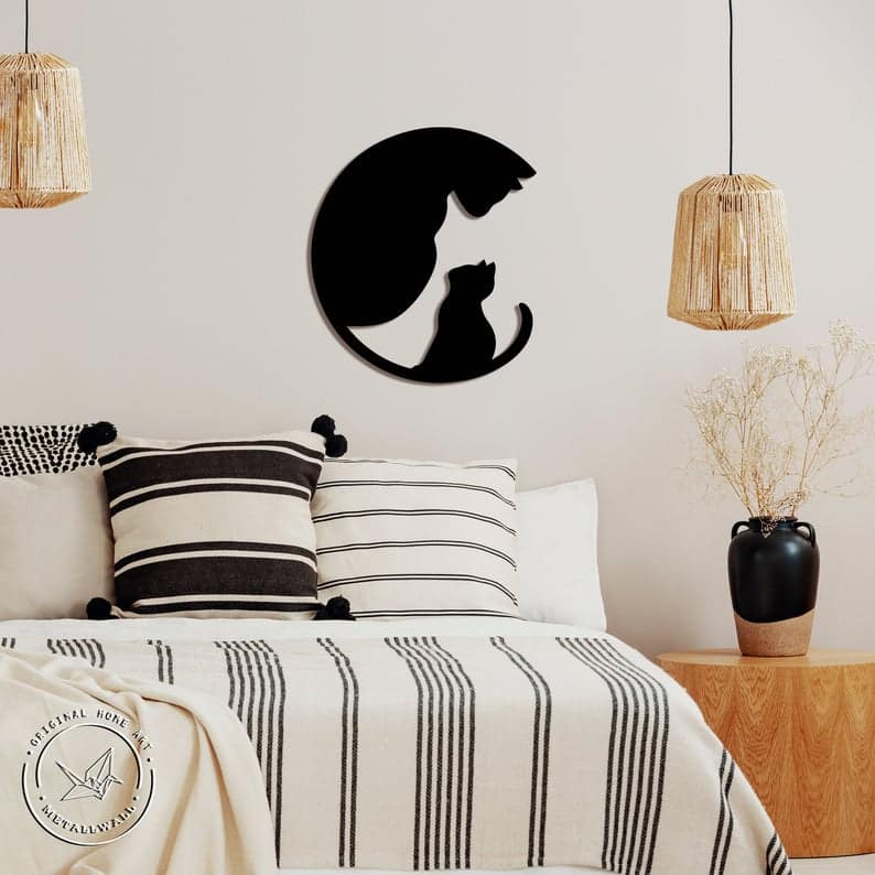 Cats Wall Hanging Decor Housewarming Gift Free Vector - Dezin